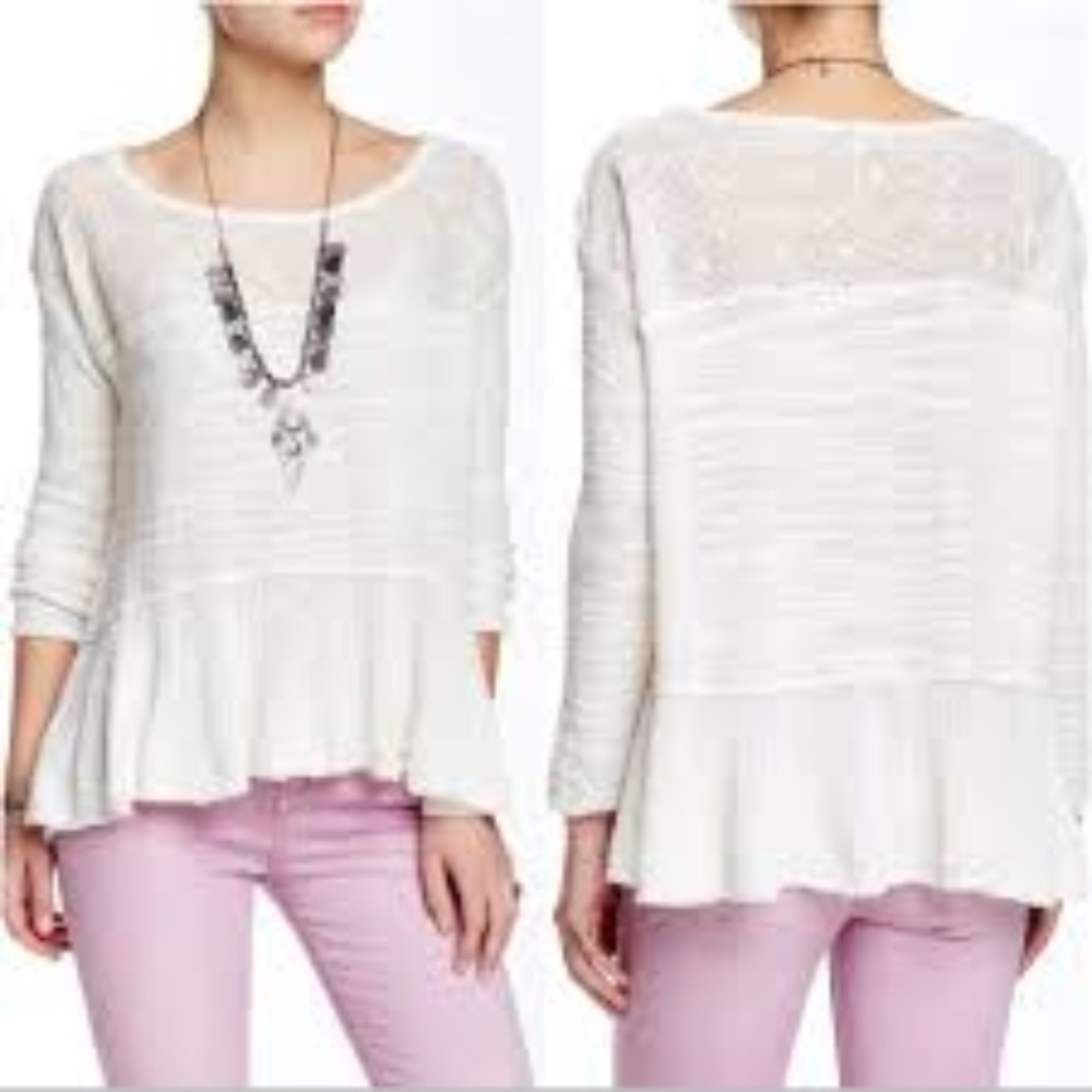 free people kristobel babydoll sweater